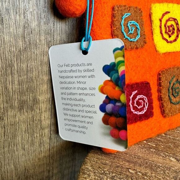 Felted Wool Coin Purse Wallet Purse Charm New FAST SHIP - Picture 3 of 5